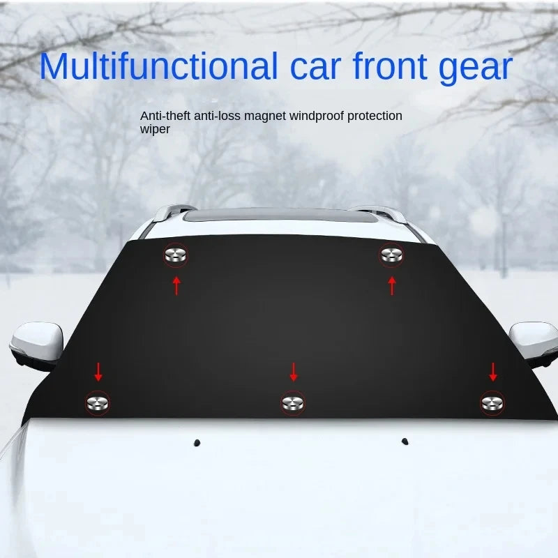 Car sun shield Magnetic car snow shield Car sun shield thickened anti-freeze and visor car cover