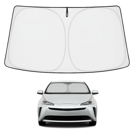 Upgraded Sunshade for 2016-2022 Toyota Prius Windshield UV Protection Fabric Metal Frame Full-Size Foldable Front Sun Shade