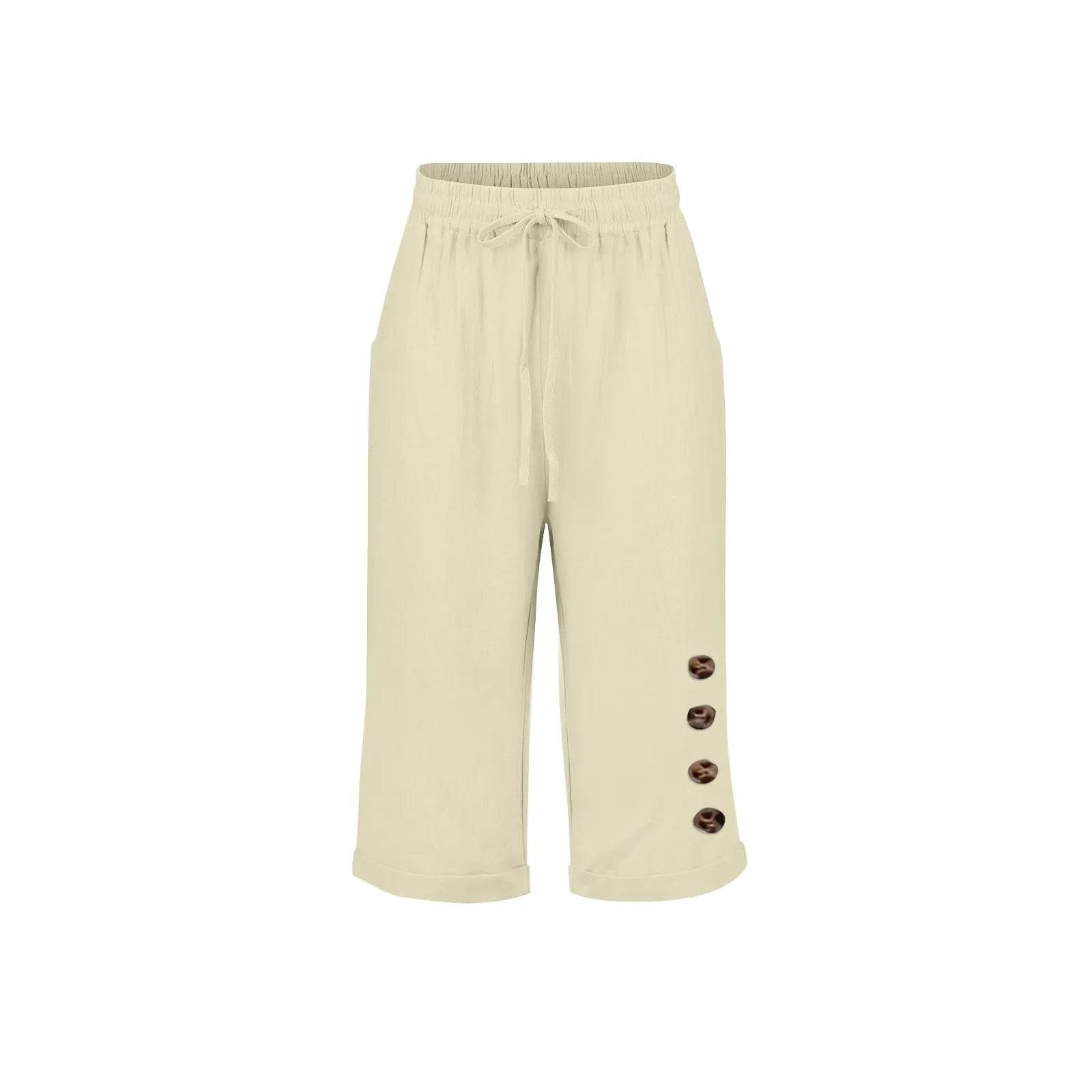 Women's Summer Cotton Linen Pants - P12 Hub Europe