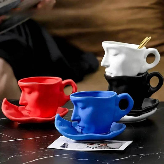 & Face Love Kissing Coffee Cups Mugs,creative Ceramic Mugs Coffee Cup Artistic Kiss Ceramic Coffee Cups Office Cup Wedding Gifts - P12 Hub Europe