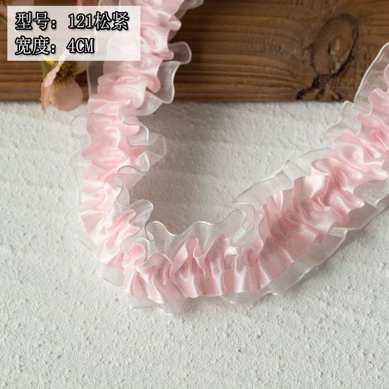 2meters Pink Lace Ribbons Trim For Party Dress Decor Fabric DIY Apparel Sewing Supplies Clothing Collar Cuff Needlework Crafts - P12 Hub Europe