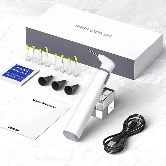 WiFi Otoscope 720P HD, 6 LED, iOS/Android, Earwax Removal - P12 Hub Europe