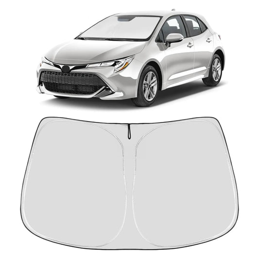 Upgraded Sunshade for 2019-2025 Toyota Corolla Windshield UV Protection Fabric Metal Frame Full-Size Foldable Front Sun Shade