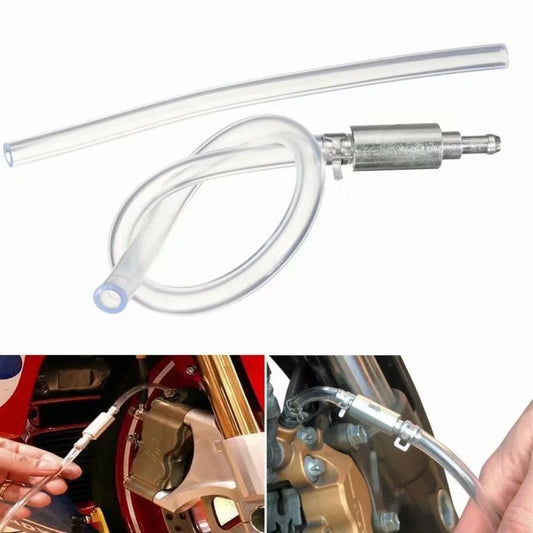 Motorcycle fuel pipe, motorcycle tool, hydraulic brake, air release tool, one-way valve, oil extraction pipe
