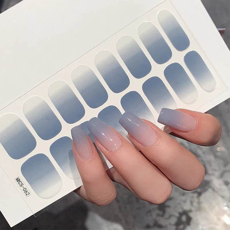 Full Cover Gradient Nail Stickers Multi Color -