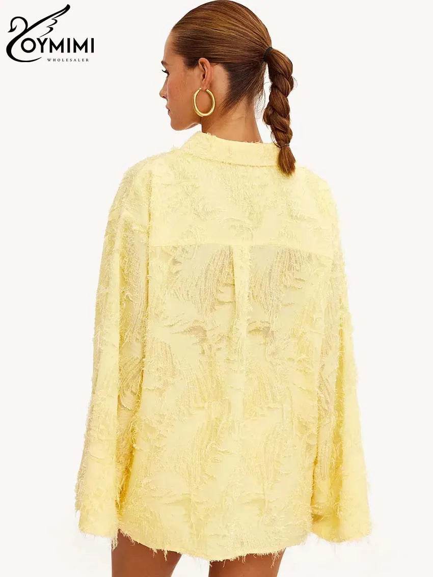 Oymimi Yellow Feather Shorts Set - P12 Hub Europe