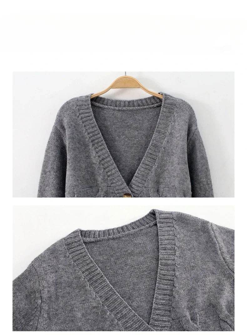 Twist Knit Cropped Cardigan - P12 Hub Europe