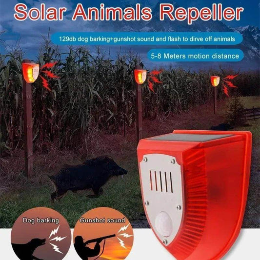 Animal Repellent Alarm, Solar Siren | Motion Sensor Security - P12 Hub Europe