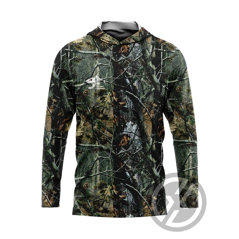 Huk Mens Outdoor Long Sleeve fishing clothes UV Clothing Hooded Coat Sunscreen Breathable Anti Mosquito Dry Thin Fishing Shirt