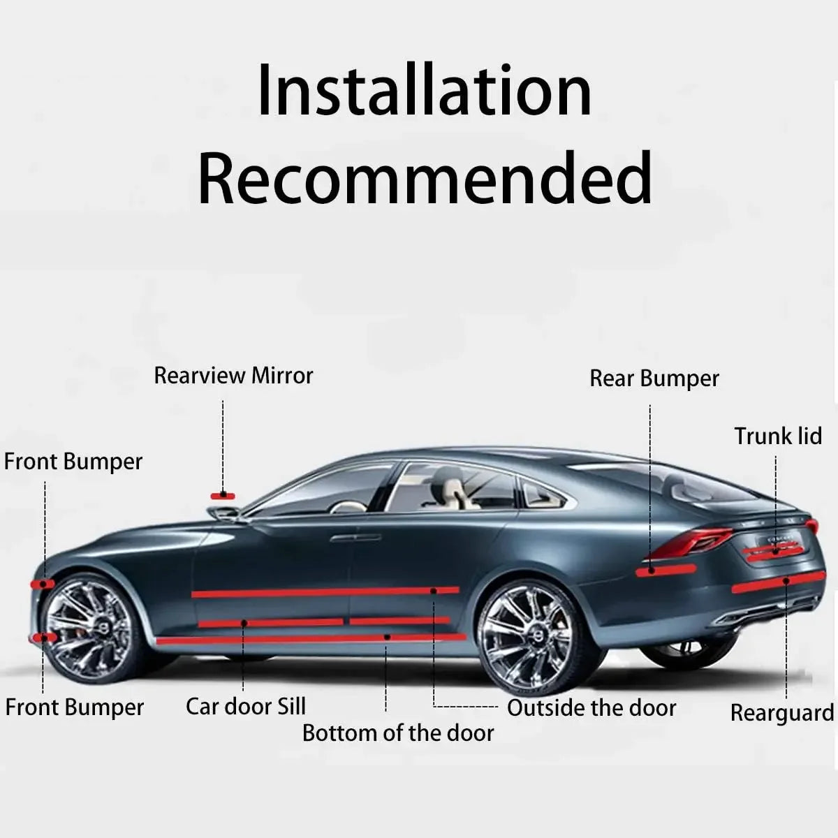 Carbon Fiber Car Stickers Self-adhesive Automotive Wrap Tape Matte Black Protective Car Film 3D Vinyl Door Strip Accessories