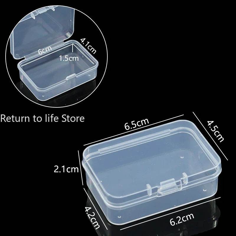 PP Storage Box Mini Transparent Plastic Case Container Square Rectangle Packaging Box for Jewellry Beads Small Items - P12 Hub Europe