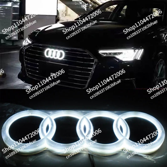 249mm/273mm/285mm Audi Car LED Front Grille Logo Lamp For AUDI A3 A4 A5 A6 A7 A8 S3 S4 S5 S6 S7 Q3 Q5 Q7 TT Static Light