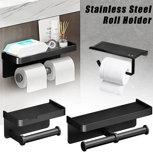 Toilet Paper Holder Wall-Mounted Aluminum alloy Toilet paper holder tissue rack Bathroom tissue holder Bathroom Accessories - P12 Hub Europe