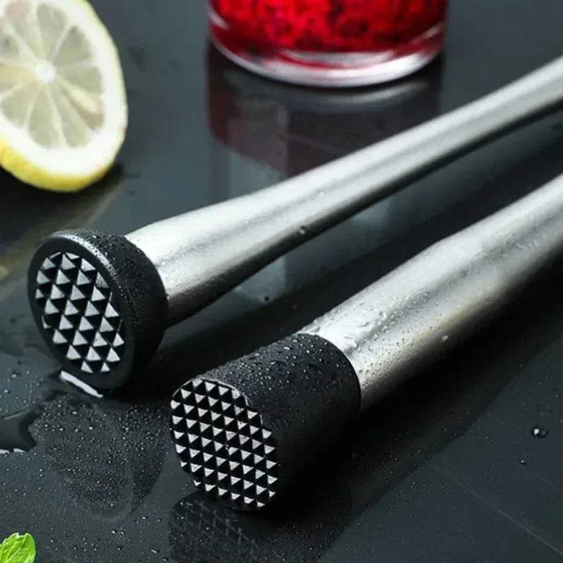 Durable Stainless Steel Wine Mixing Stick Muddler Cocktail Stirrer Shaker Ice Crusher Comfortable Grip Barware Tool - P12 Hub Europe
