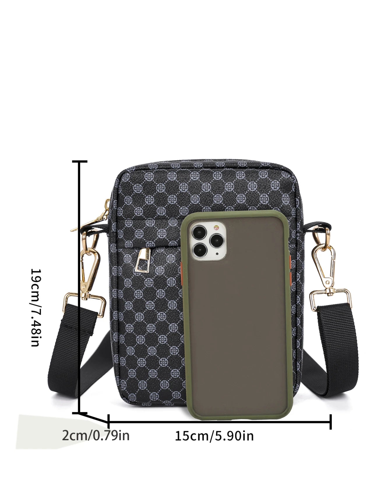 Men's Classics Mini Shoulder Bag Coin Purses Portable Male Lightweight PU Leather Small Crossbody Bags for Men Leisure Phone Bag