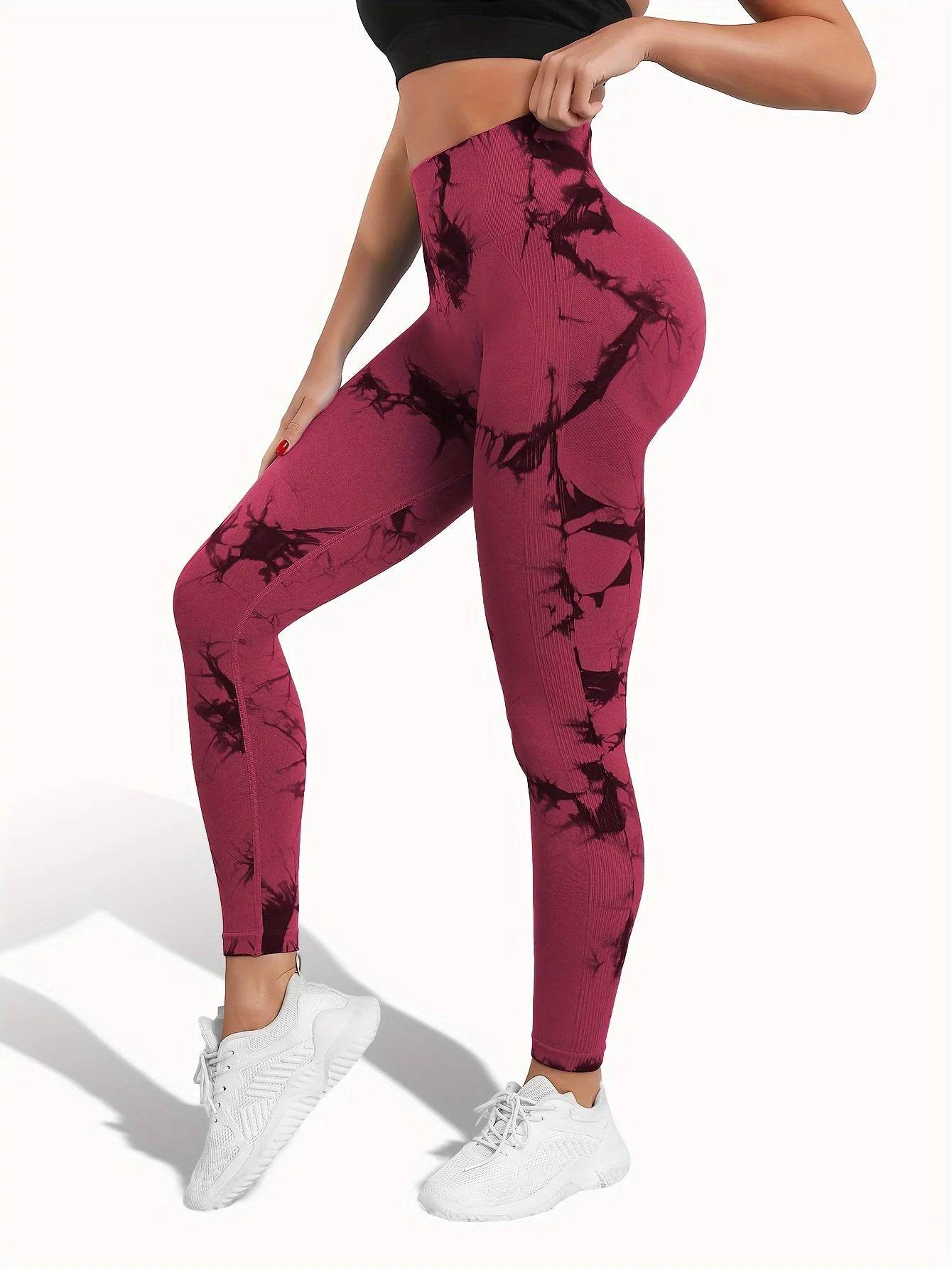 Tie Dye Seamless Butt Lift Leggings - P12 Hub Europe