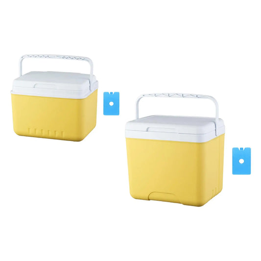Insulated Cooler Hard Bucket with Handle Organizer for Picnic Beach Barbecue