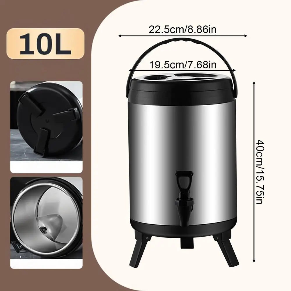 Insulated Beverage Dispenser Leakproof Portable Insulated Water Cooler Camping Equipment For Travel Home Holiday Work Winter