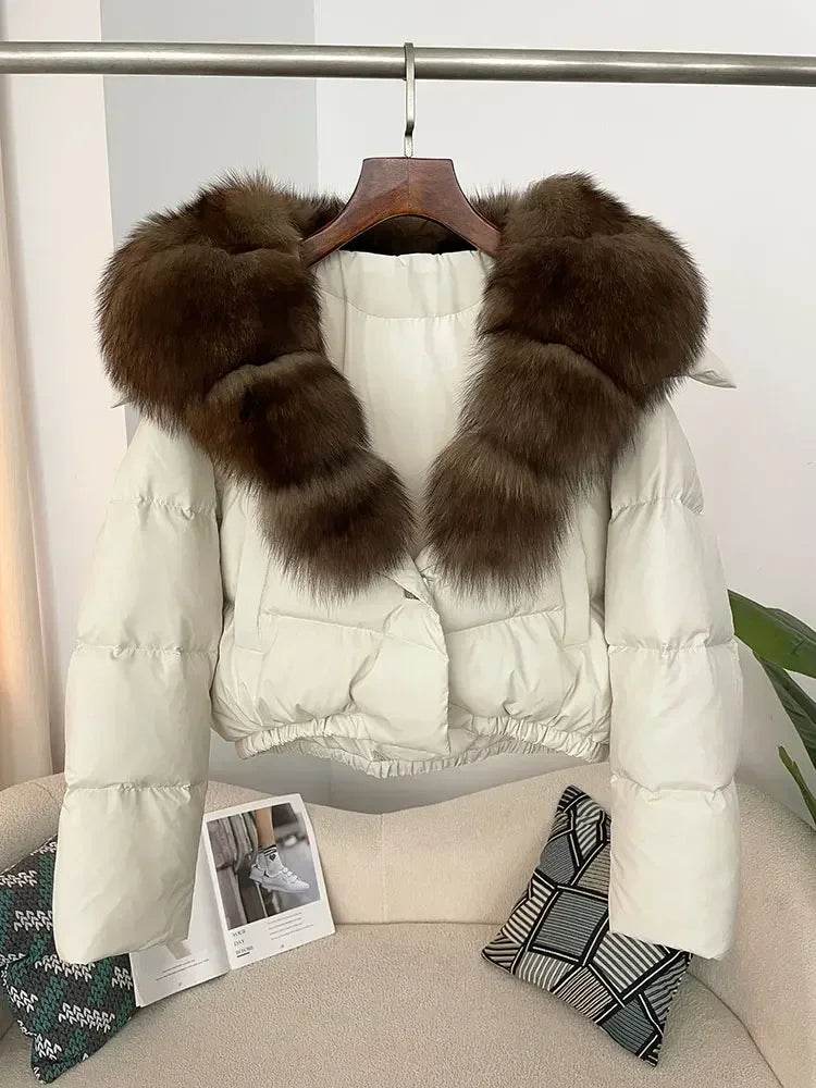 Short Fox Fur Down Puffer - P12 Hub Europe