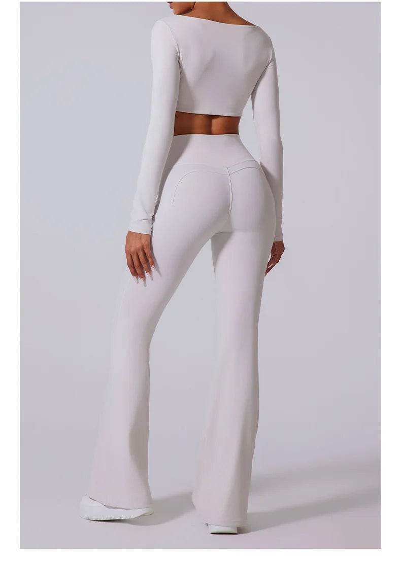 Women's High-Waist Flare Leggings - P12 Hub Europe