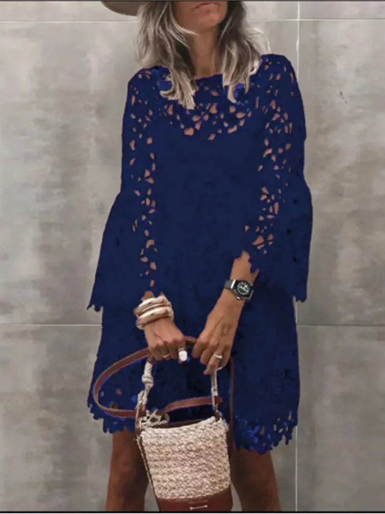 Ethnic Lace Knee Dress - P12 Hub Europe