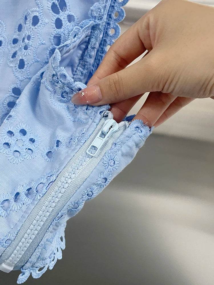 Embroidery Hollow Skirt Set - P12 Hub Europe