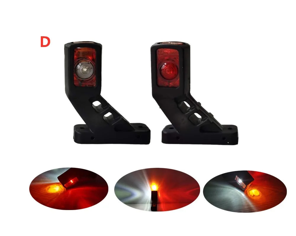 1Pair Truck 24v Side Marker Lights 12v Trailer Outline Lamp Clearance Lights Tail Light Assembly For Volvo truck For Scania