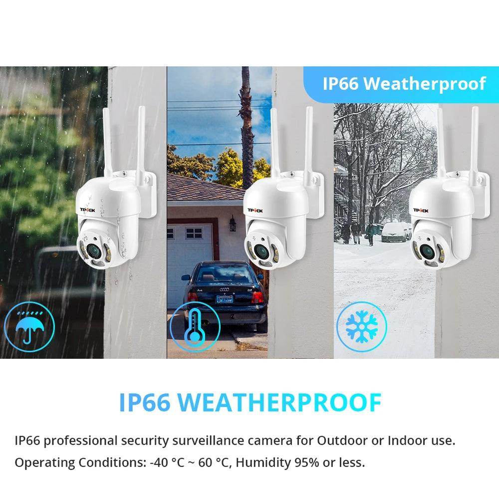 Outdoor Camera 4MP WiFi 4x Zoom, Color Night, 2-Way Audio - P12 Hub Europe