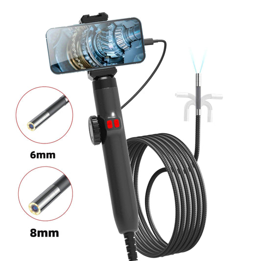Endoscope 6mm 180° Steering 1080P, 8 LED, IP67, Car Repair - P12 Hub Europe