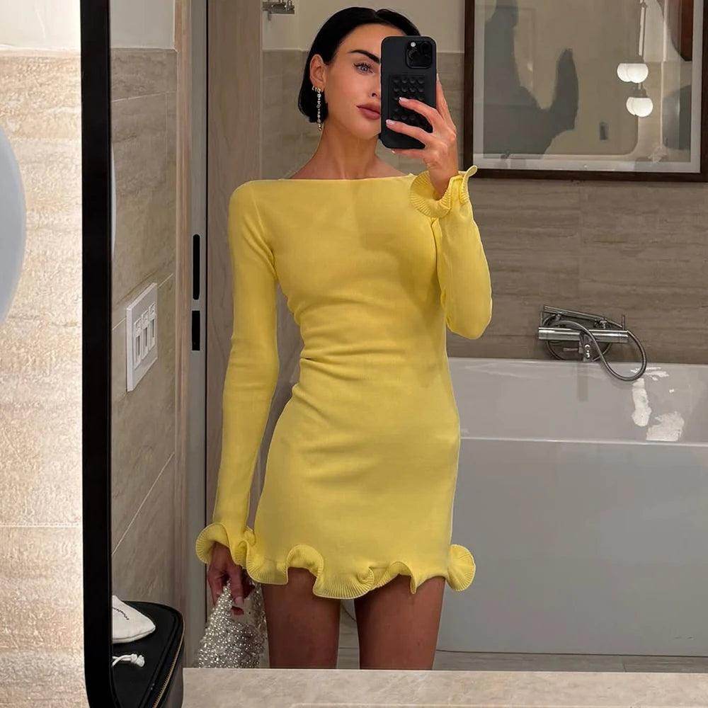 Knit Contrast Mini Dress Slim - P12 Hub Europe