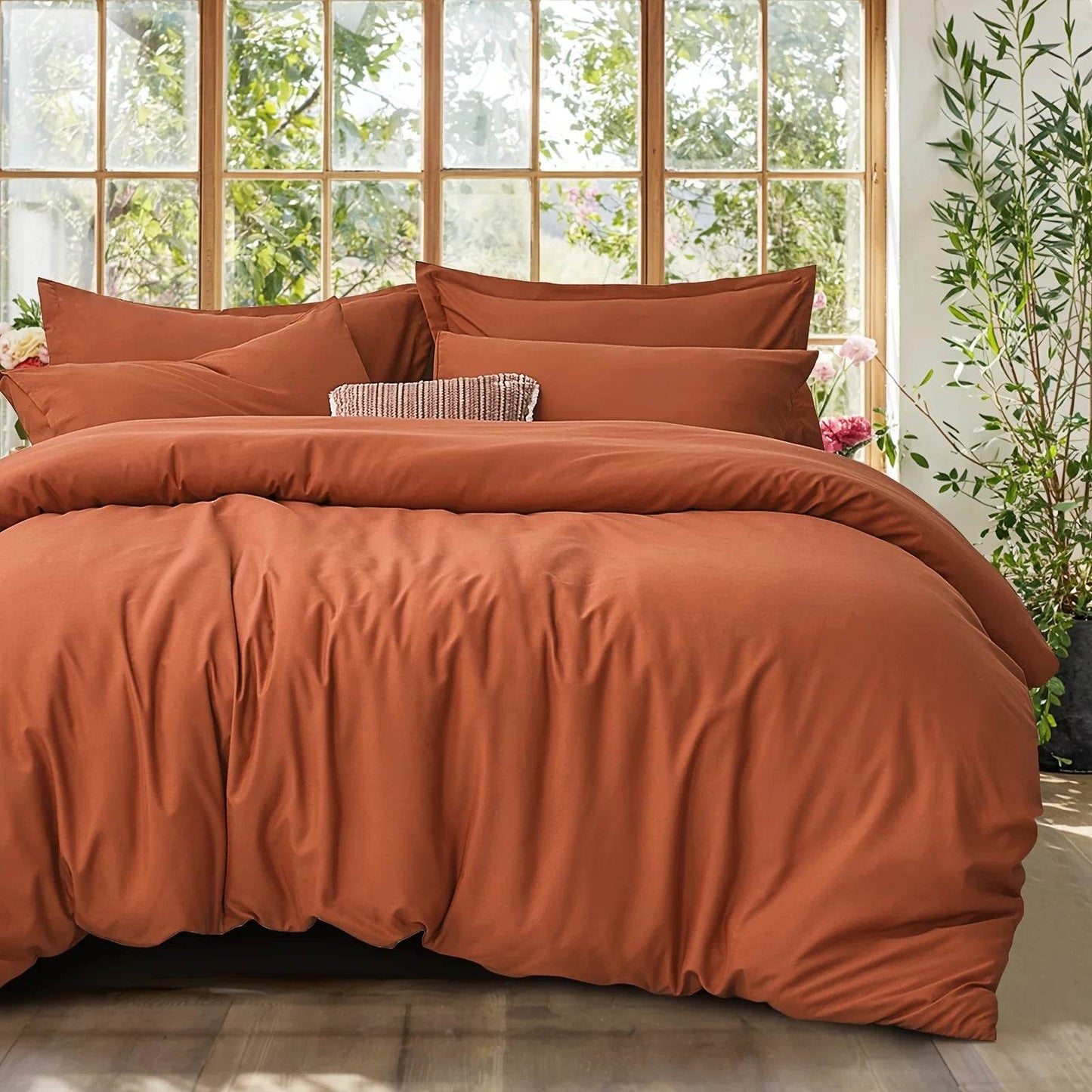 Summer Cooling Soft Cotton Duvet Cover Set for Bedroom And Guest Room - Includes 1 Duvet Cover And 1/2 Pillowcases - P12 Hub Europe