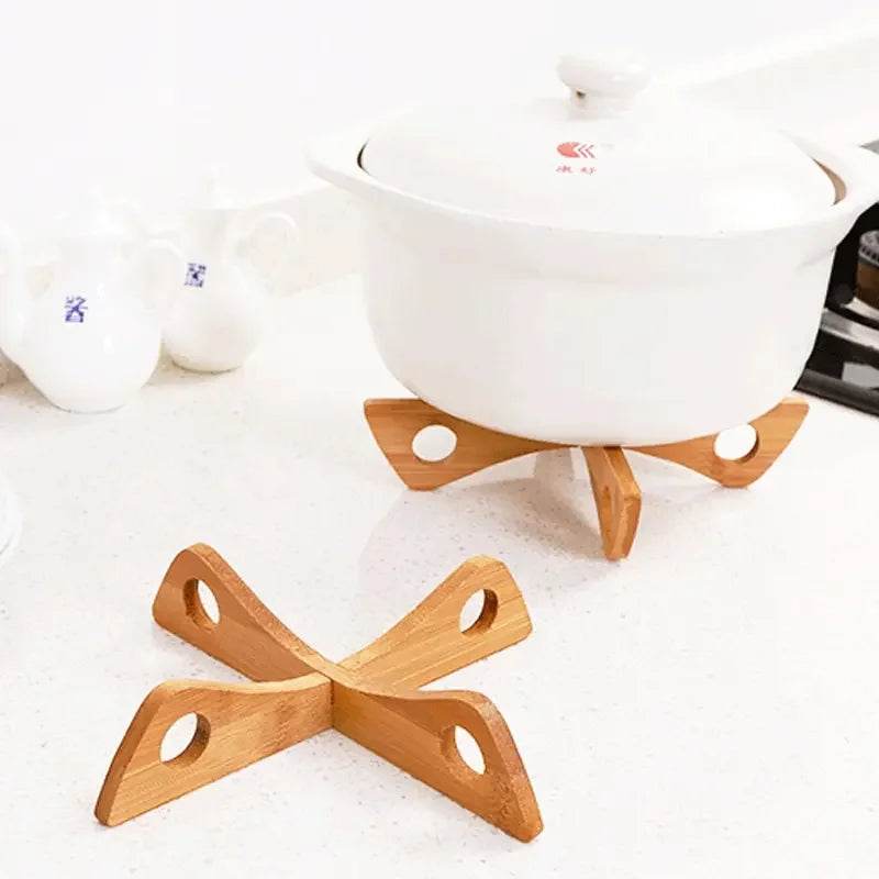 Cross Tray Holder Wooden Removable Table Mat Anti-Heat Steam Table Mat Household Kitchen Anti-Slip Wooden Mat Gadget - P12 Hub Europe