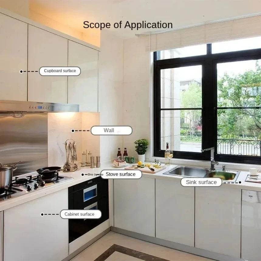 10M Marble Kitchen Oil-Proof Film Waterproof Self-adhesive Wall Tile Sticker Moisture-Proof Countertop Cabinet Cover Wallpaper - P12 Hub Europe