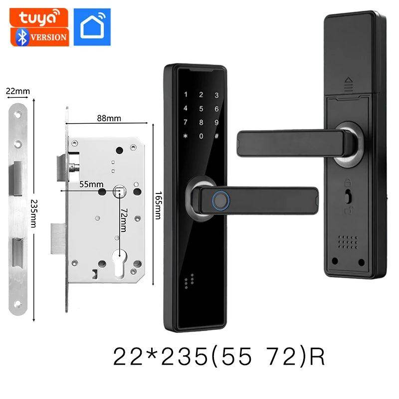 Fingerprint Door Lock Keyless, Card, Password, App Unlock - P12 Hub Europe