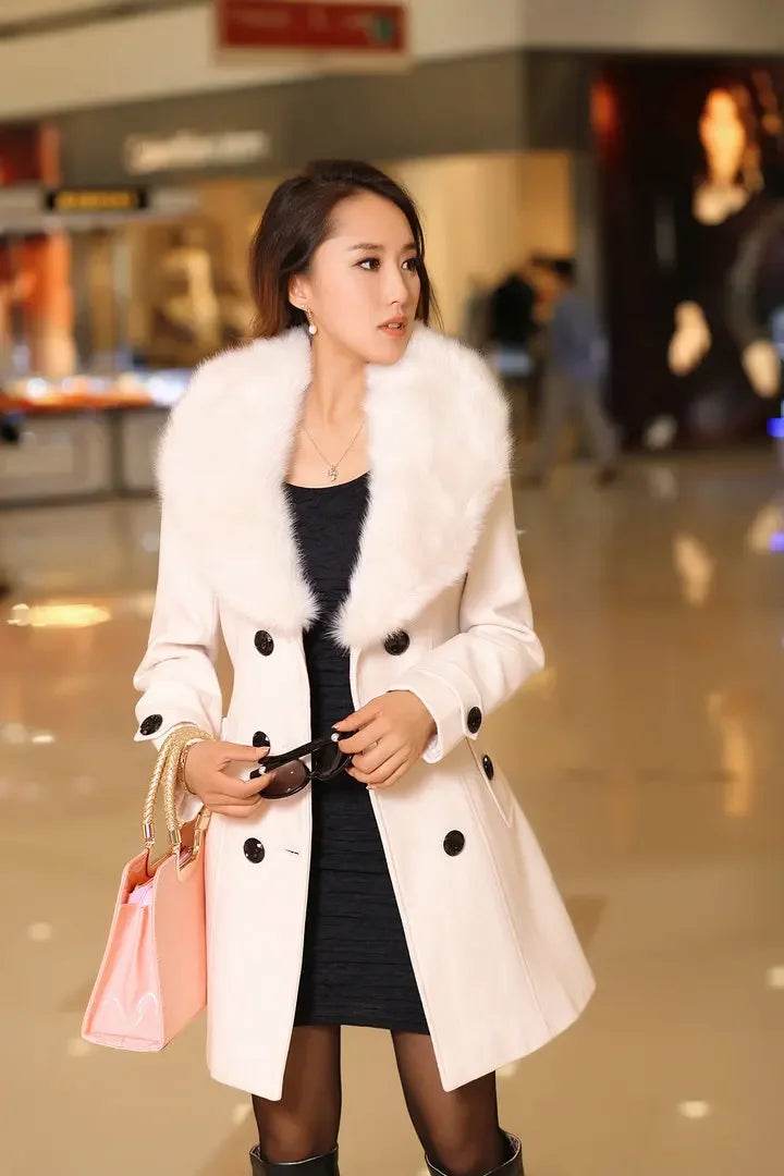 Warm Korean Fur Collar Coat - P12 Hub Europe