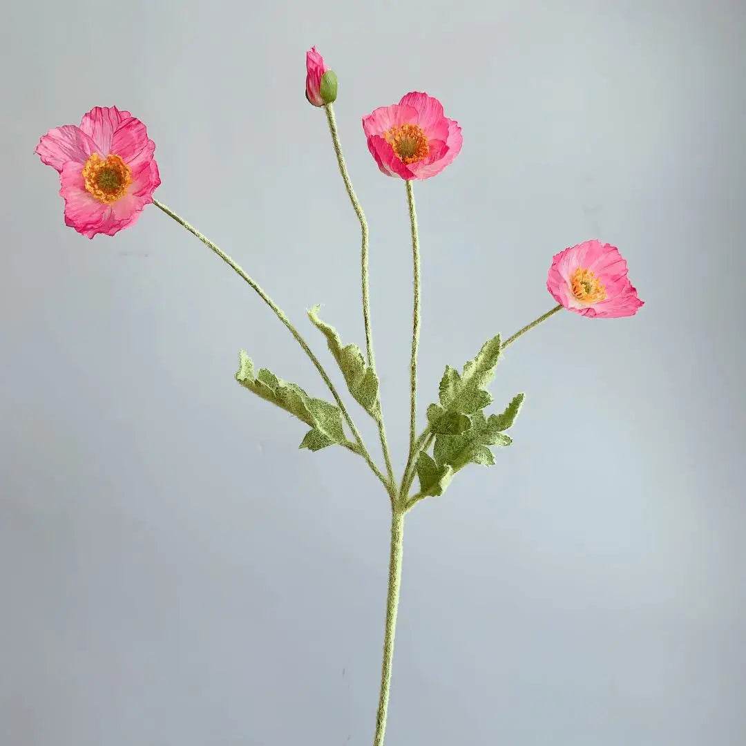 4 Head Artificial Flowers Bouquet Poppy Fake Flowers For Home Decor Garden Party Wedding Decoration Diy Accessories - P12 Hub Europe