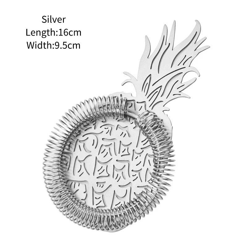 Creative Pineapple Cocktail Strainers Wine Strainer Stainless Steel Bar Strainer Drinkware Tools Bartender Bar Accessories - P12 Hub Europe