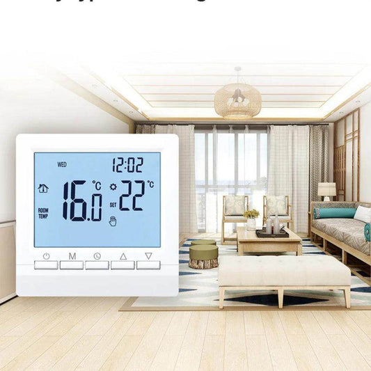 Programmable Gas Boiler Thermostat LCD Weekly Program - P12 Hub Europe