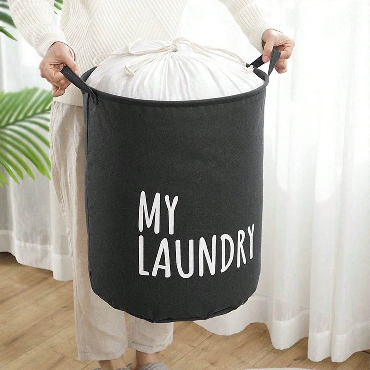 Foldable Drawstring Laundry Basket - P12 Hub Europe