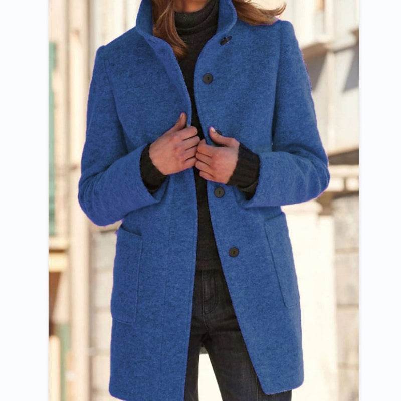 Warm Wool Blend Trench Coat - P12 Hub Europe