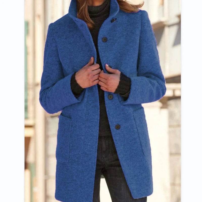 Warm Wool Blend Trench Coat - P12 Hub Europe