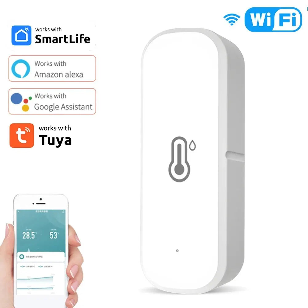 Tuya ZigBee/WiFi Smart Temperature And Humidity Sensor Battery Powered Smart Home Security Work With Alexa Google Home