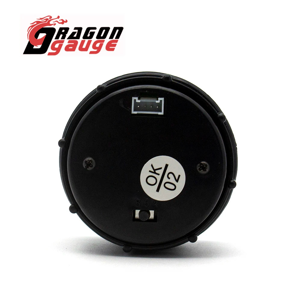 「DRAGON」 2" 52mm Car Fuel Level Gauge with Fuel Float Sensor Electronic Display 8-18V Automotive Gauge