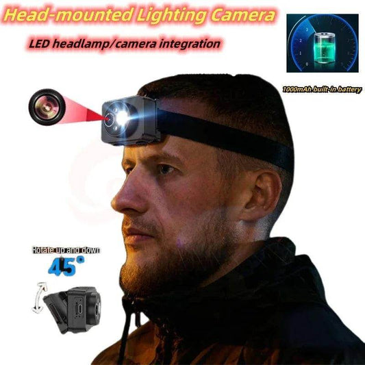 Action Camera 1080P Headlamp Hands-Free, Built-in Light - P12 Hub Europe