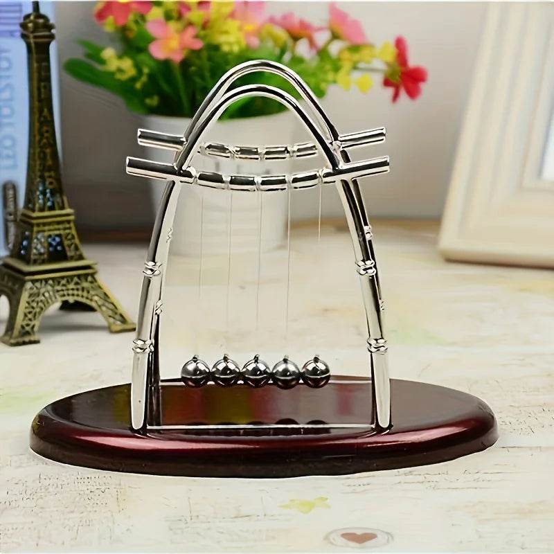 Newton Spring Ball Balance Ball Pendulum - Educational Kinetic Demonstrator for Home and Office Decor, Desktop Decor - P12 Hub Europe