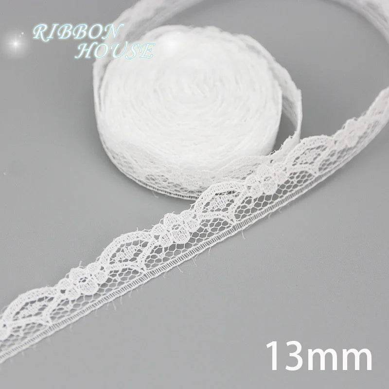 (5 yards/roll) white Lace ribbon fabric Webbing Decoration Lovely gift packing polyester Material - P12 Hub Europe