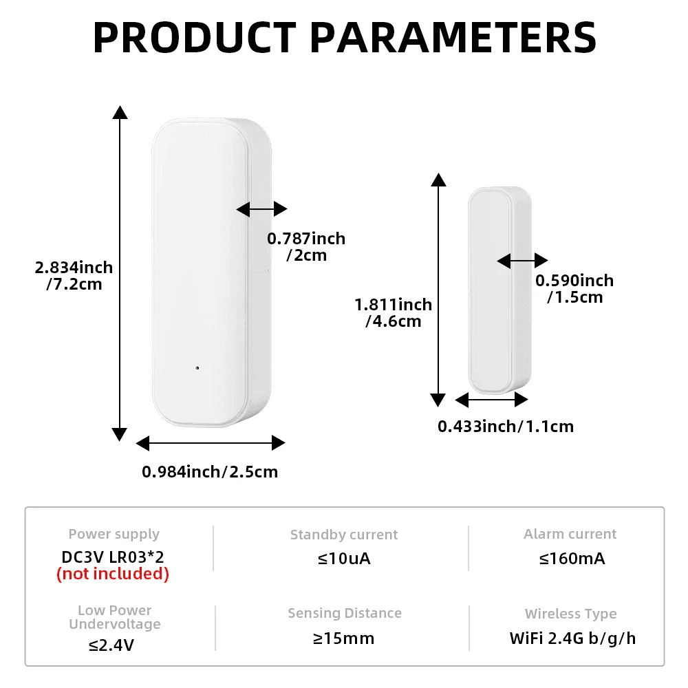 Sensor Door Tuya Zigbee WiFi Smart - P12 Hub Europe
