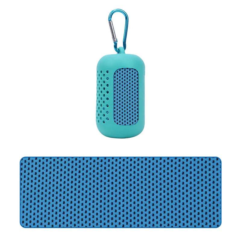 Cooling Towel Circular Silicone Wrapped Cold Towel Quick Drying Microfiber Towels Beach Accessories Towel Sport Fitness - P12 Hub Europe