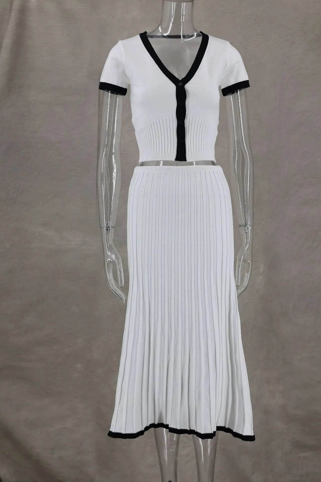Talenza White Knit Skirt Set - P12 Hub Europe