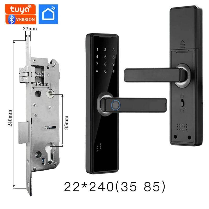 Fingerprint Door Lock Keyless, Card, Password, App Unlock - P12 Hub Europe